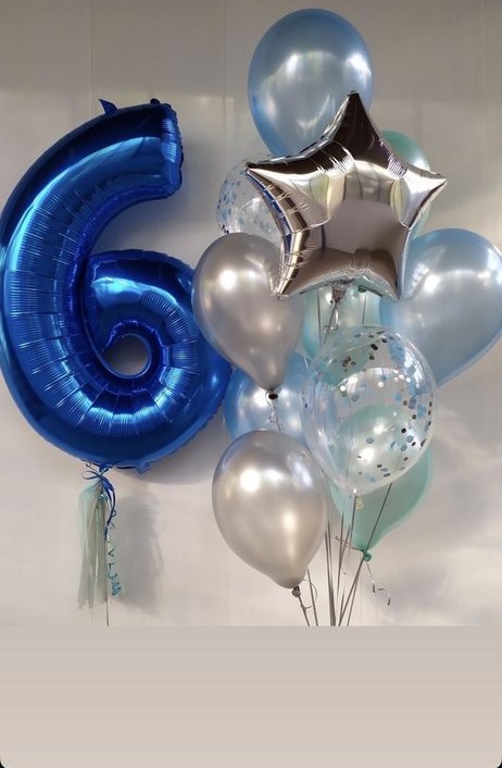 Blue Number 6 Set