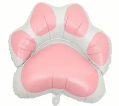 Pink Cat-Paw Cutout Balloon