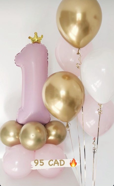 Pink Number 1 Set — Gold