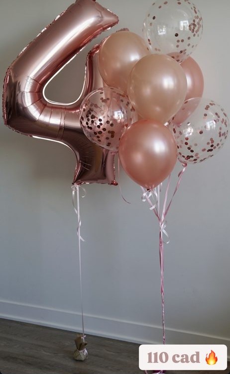 Rose Gold Number 4 Set